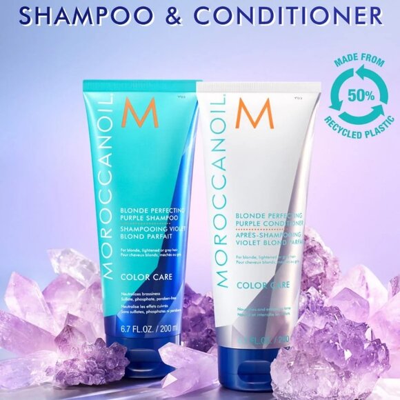NWT: Moroccanoil Blonde Perfecting Purple Conditioner 200 ml - Picture 4 of 12